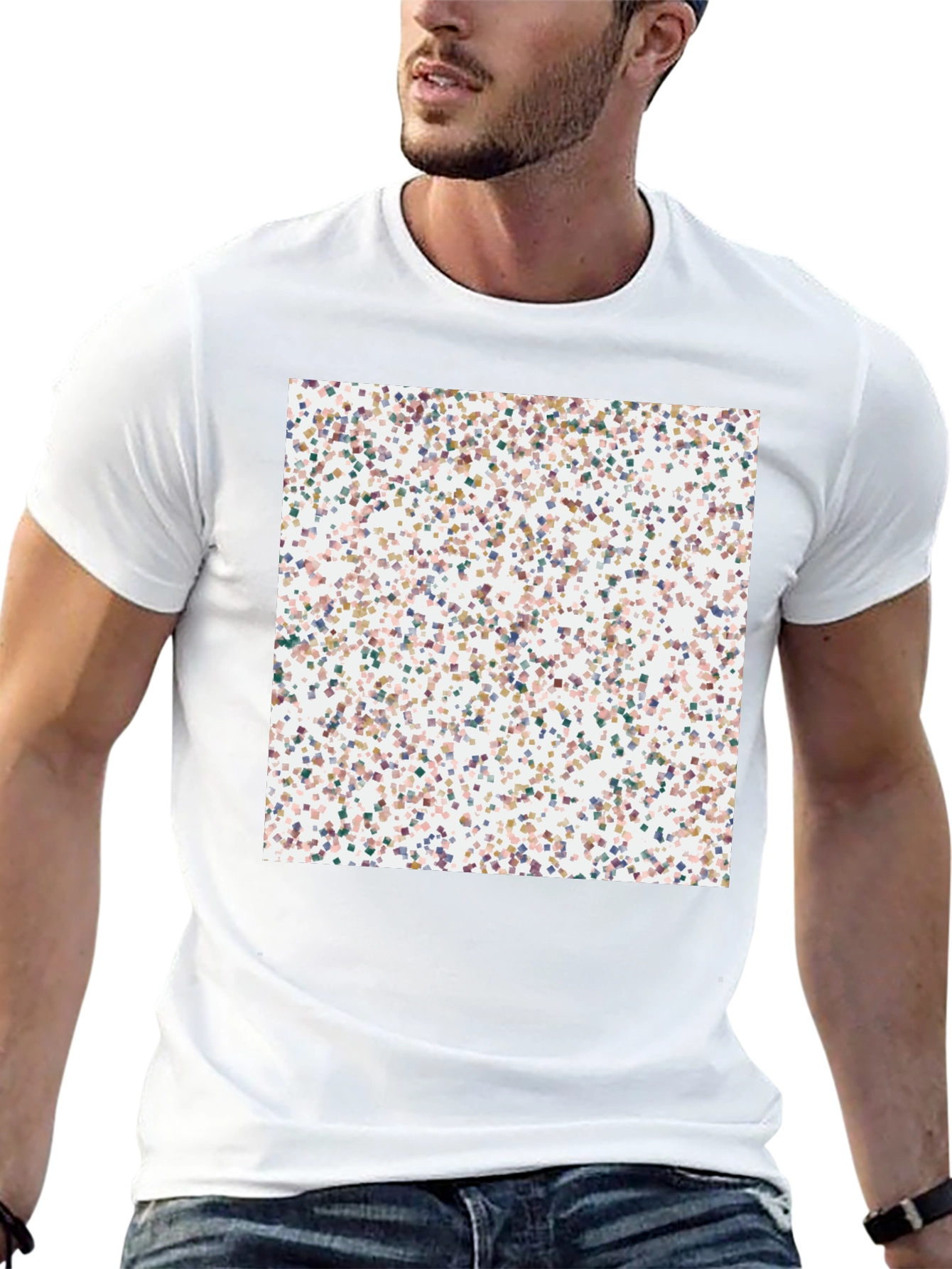 Abstract Pattern Black T-Shirt for Men