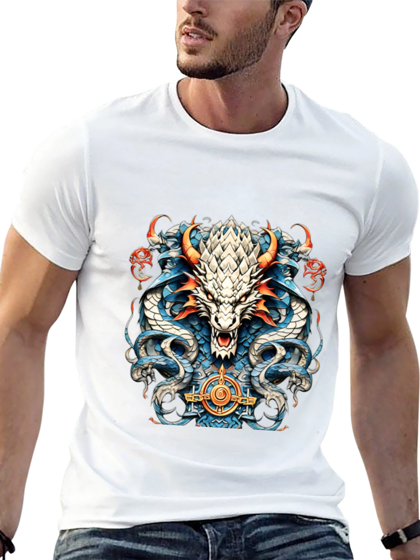 Dragon Graphic T-Shirt - Mens Black Tee