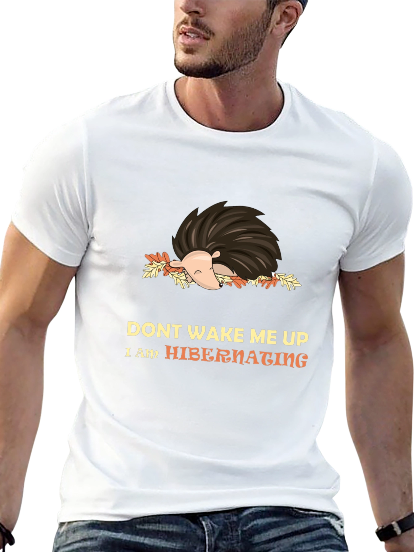 Hibernating Hedgehog Graphic Tee - Cozy Comfort