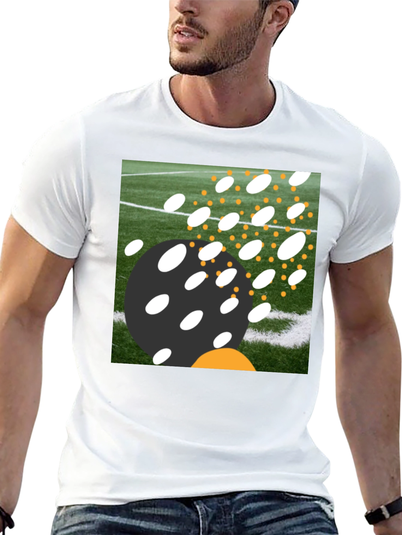 Abstract Field T-Shirt - Black Casual Tee