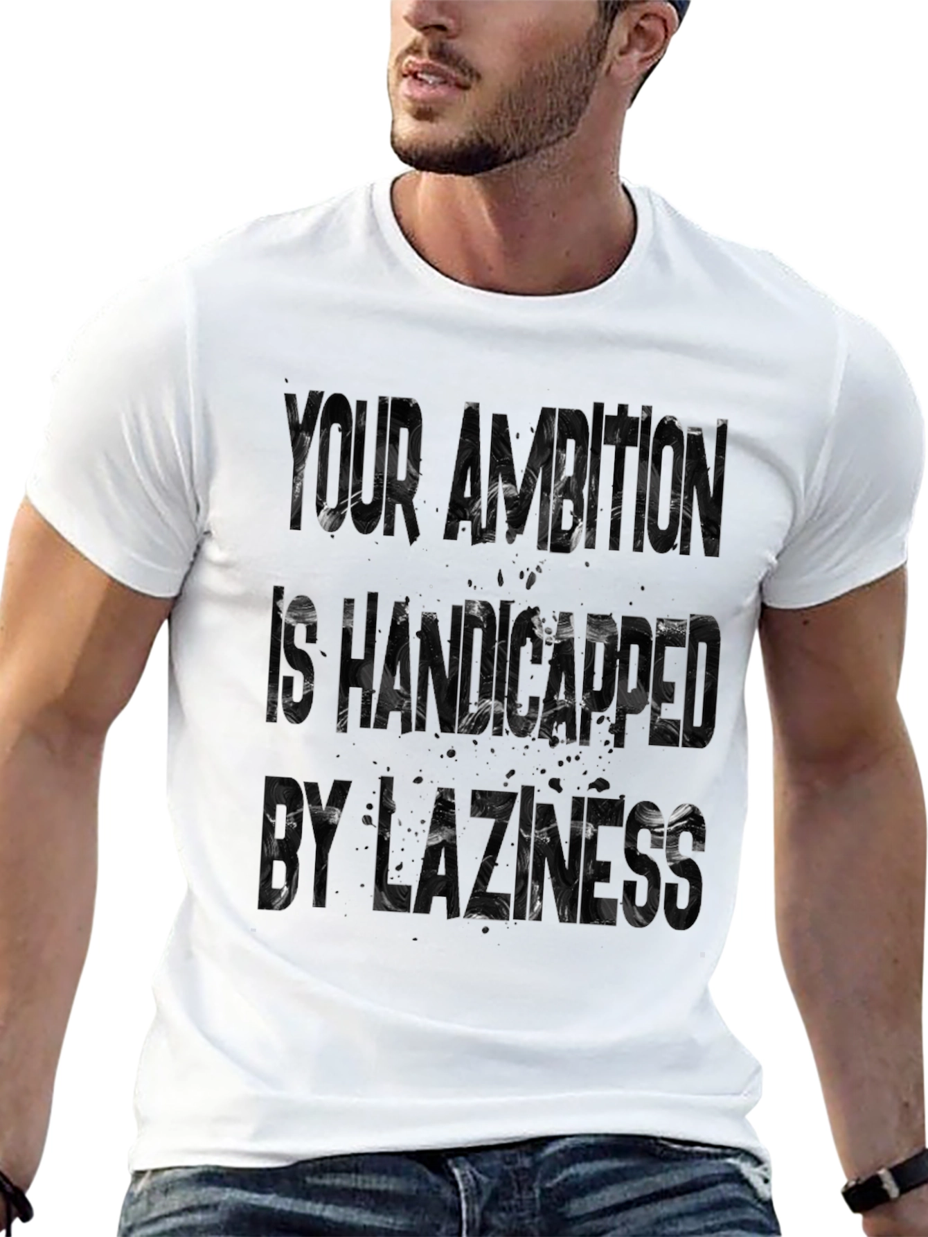 Abstract Black T-Shirt - Your Brain Is Haunted