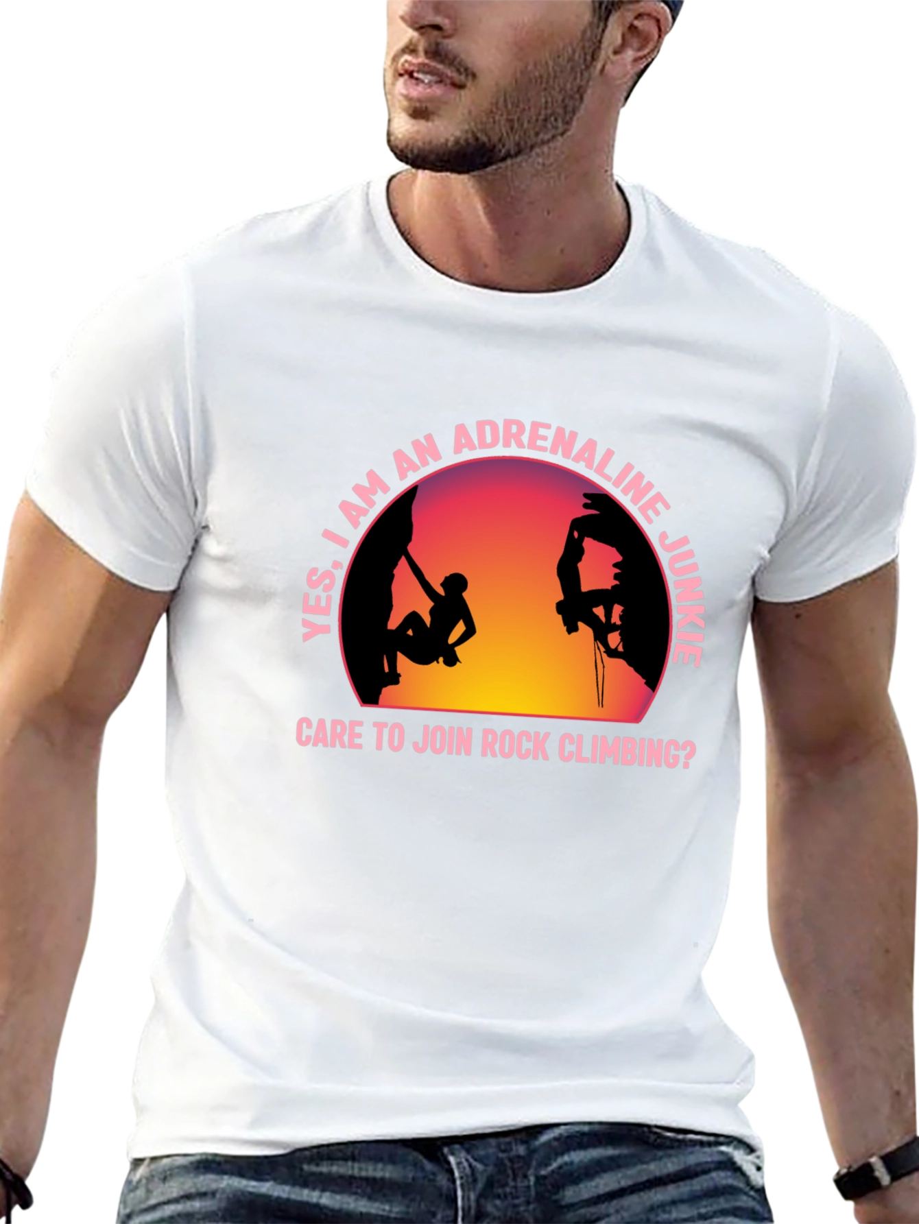 Adrenaline Junkie Rock Climbing T-Shirt