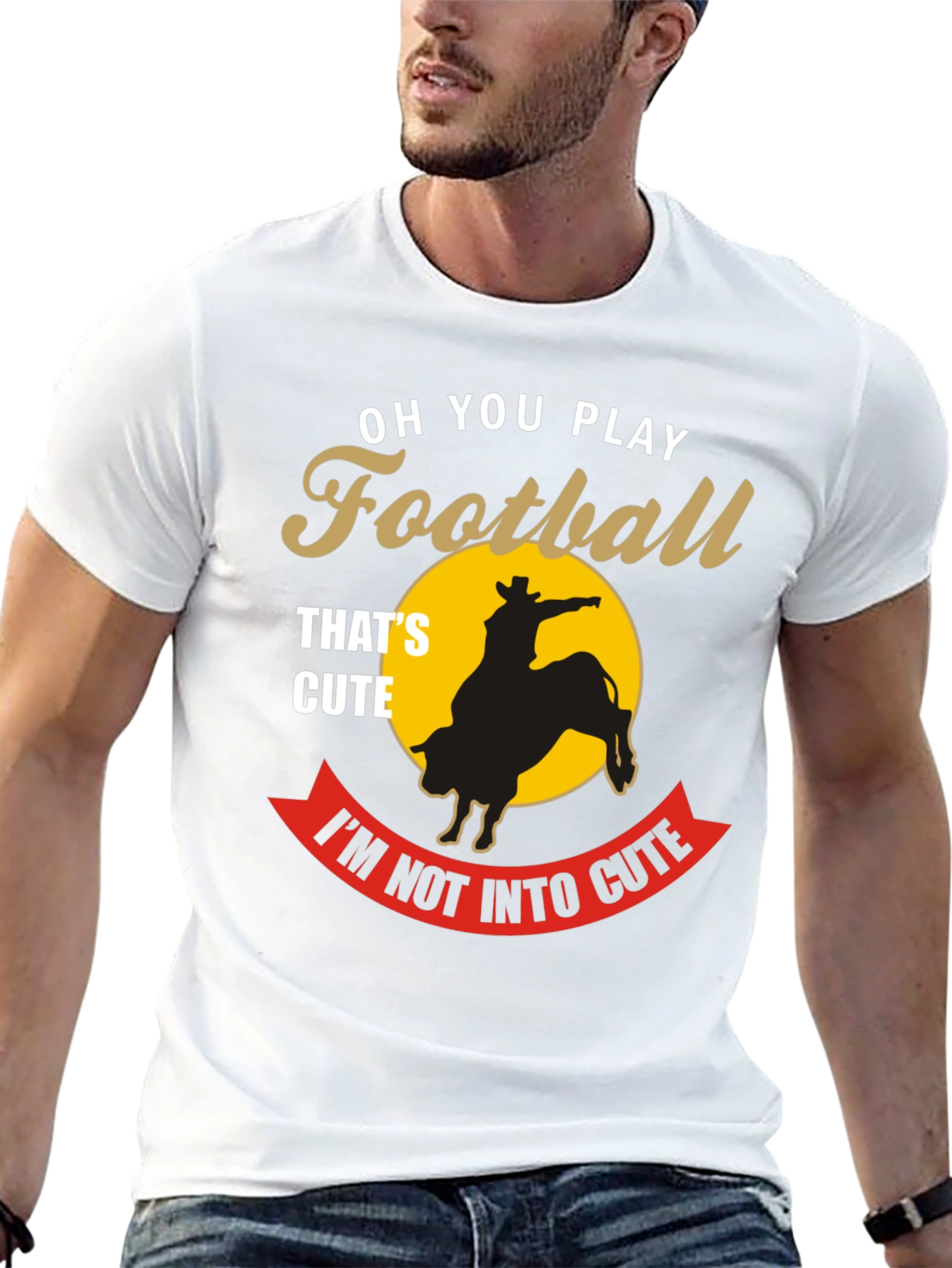 Funny Rodeo Bull Rider T-Shirt - Not Into Cute