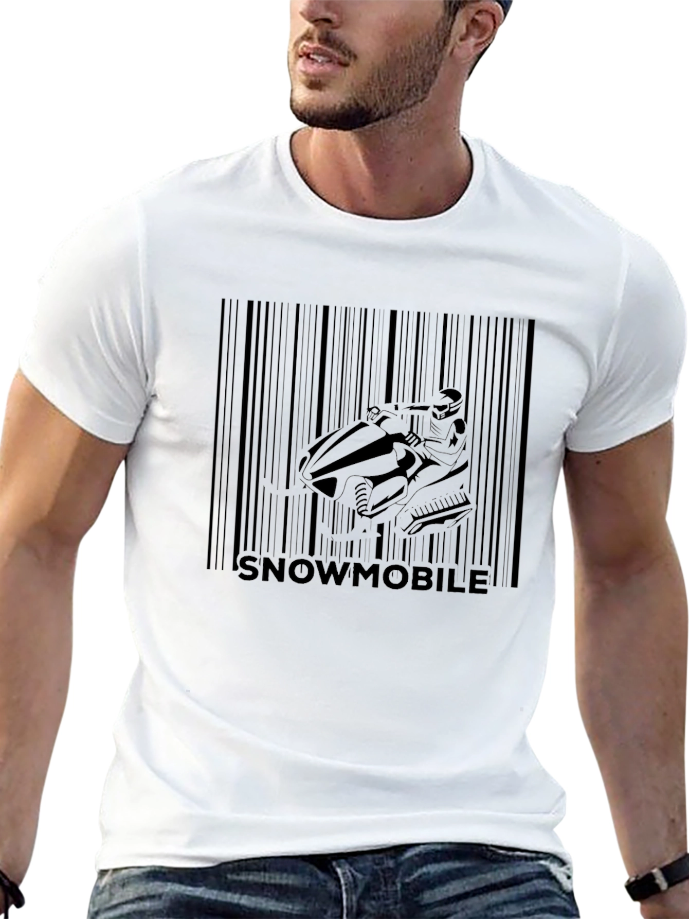 Snowmobile Barcode T-Shirt