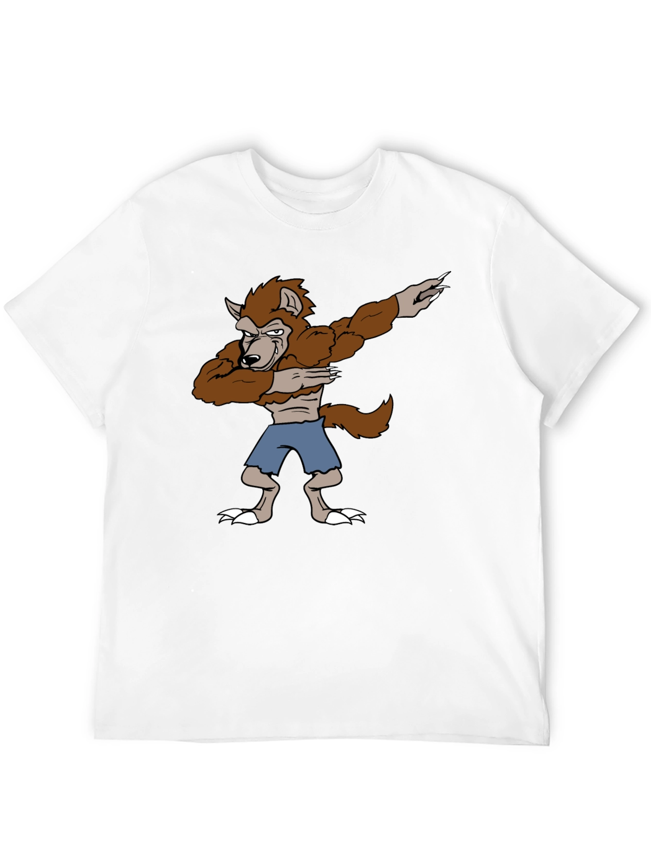 Dabbing Werewolf Graphic T-Shirt - Funny Halloween Tee