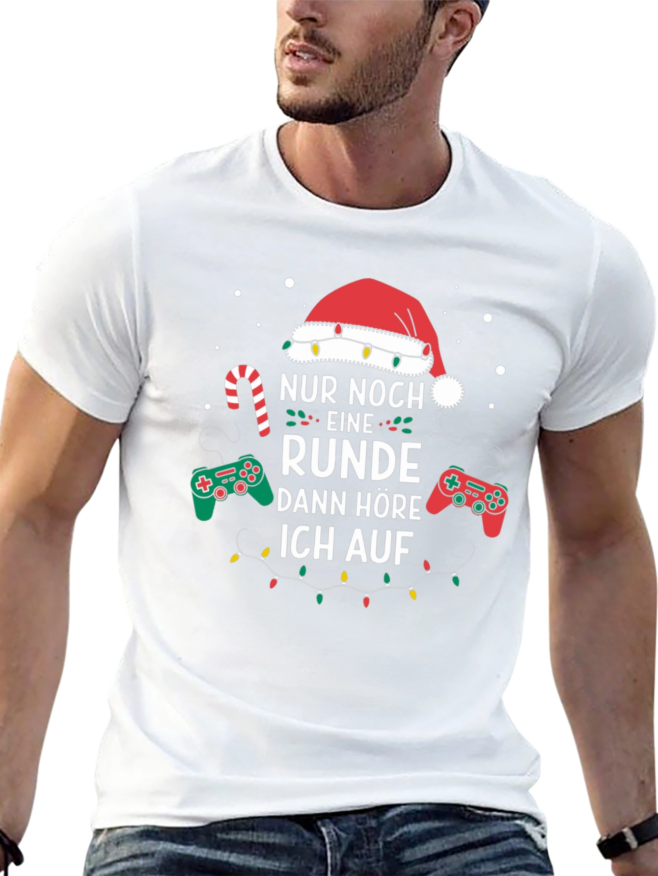 Gamer Christmas T-Shirt - Nur Noch Eine Runde