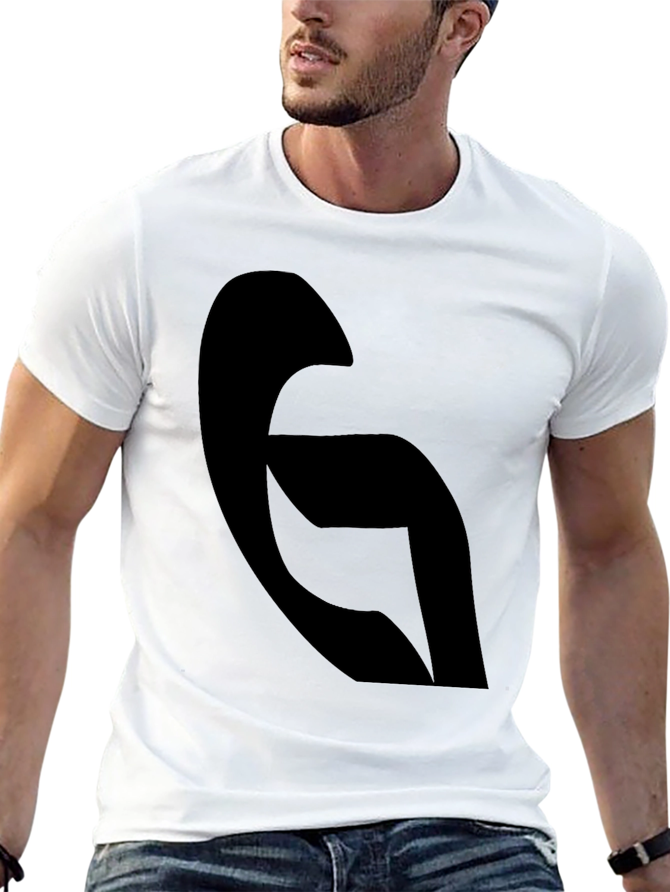 Modern Abstract Black Graphic Tee - Casual Style