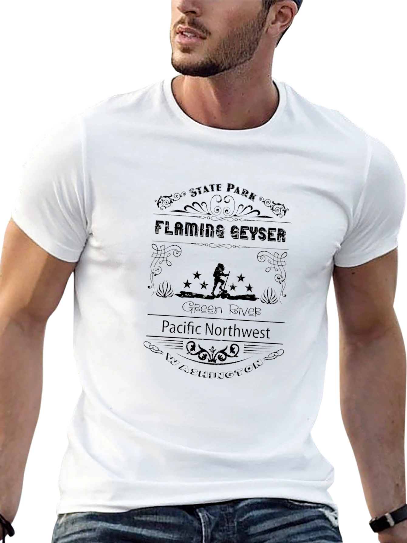 Flaming Geyser State Park Black T-Shirt