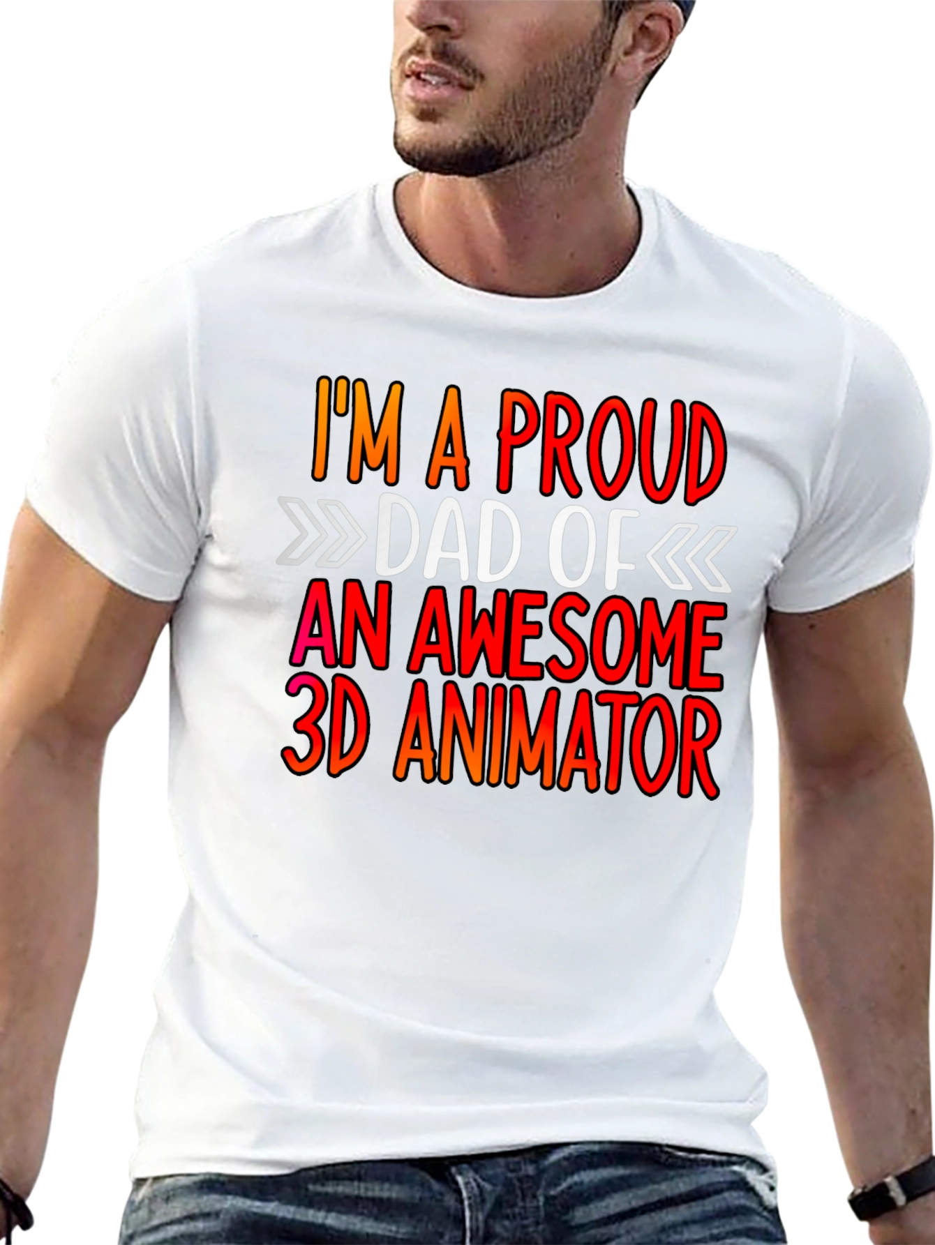 Proud Dad of a 3D Animator Graphic T-Shirt