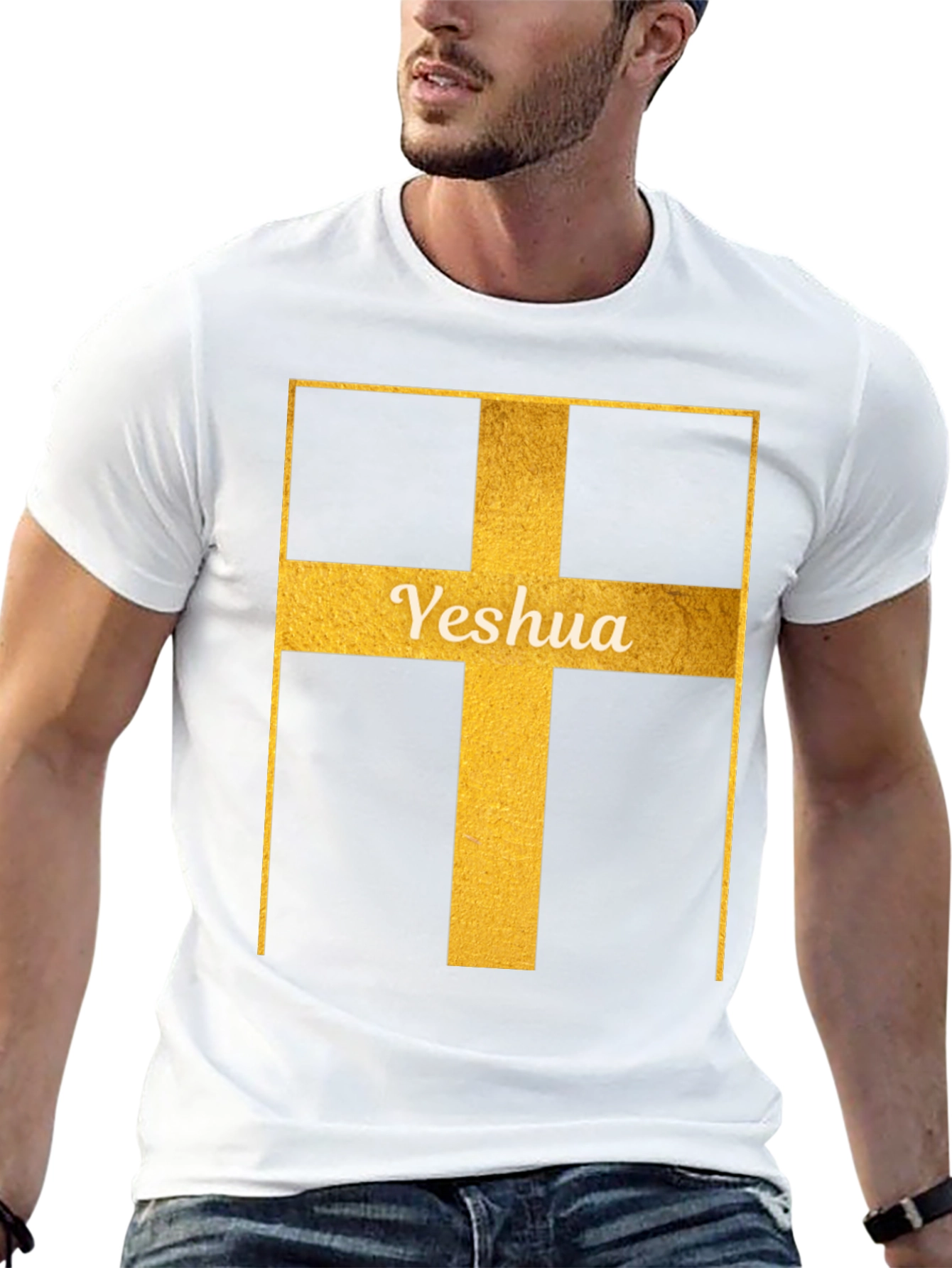 Yeshua Cross Graphic T-Shirt - Religious Apparel