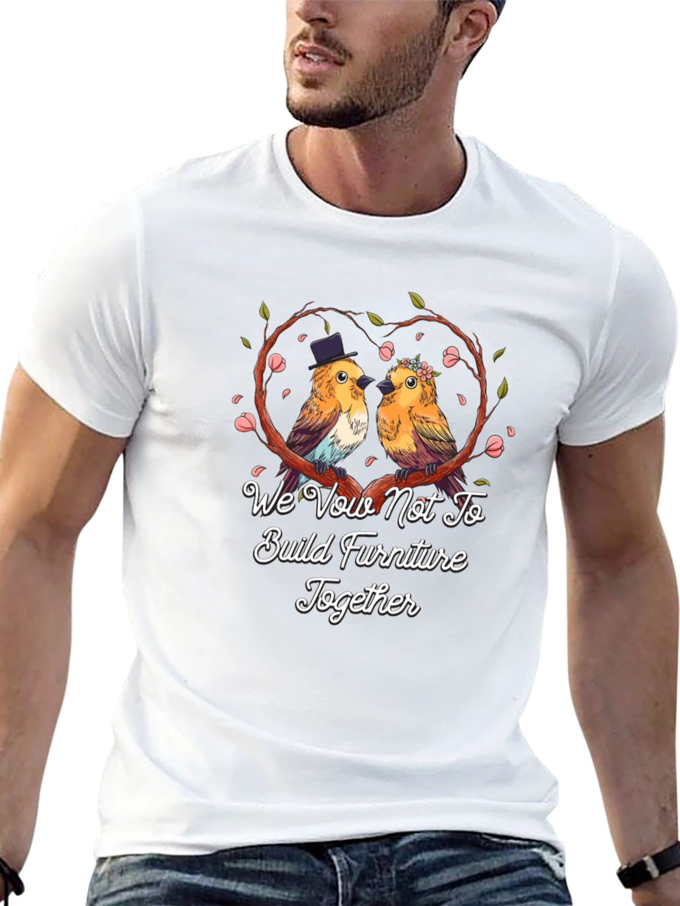 Funny Couple Bird Wedding Vow T-Shirt