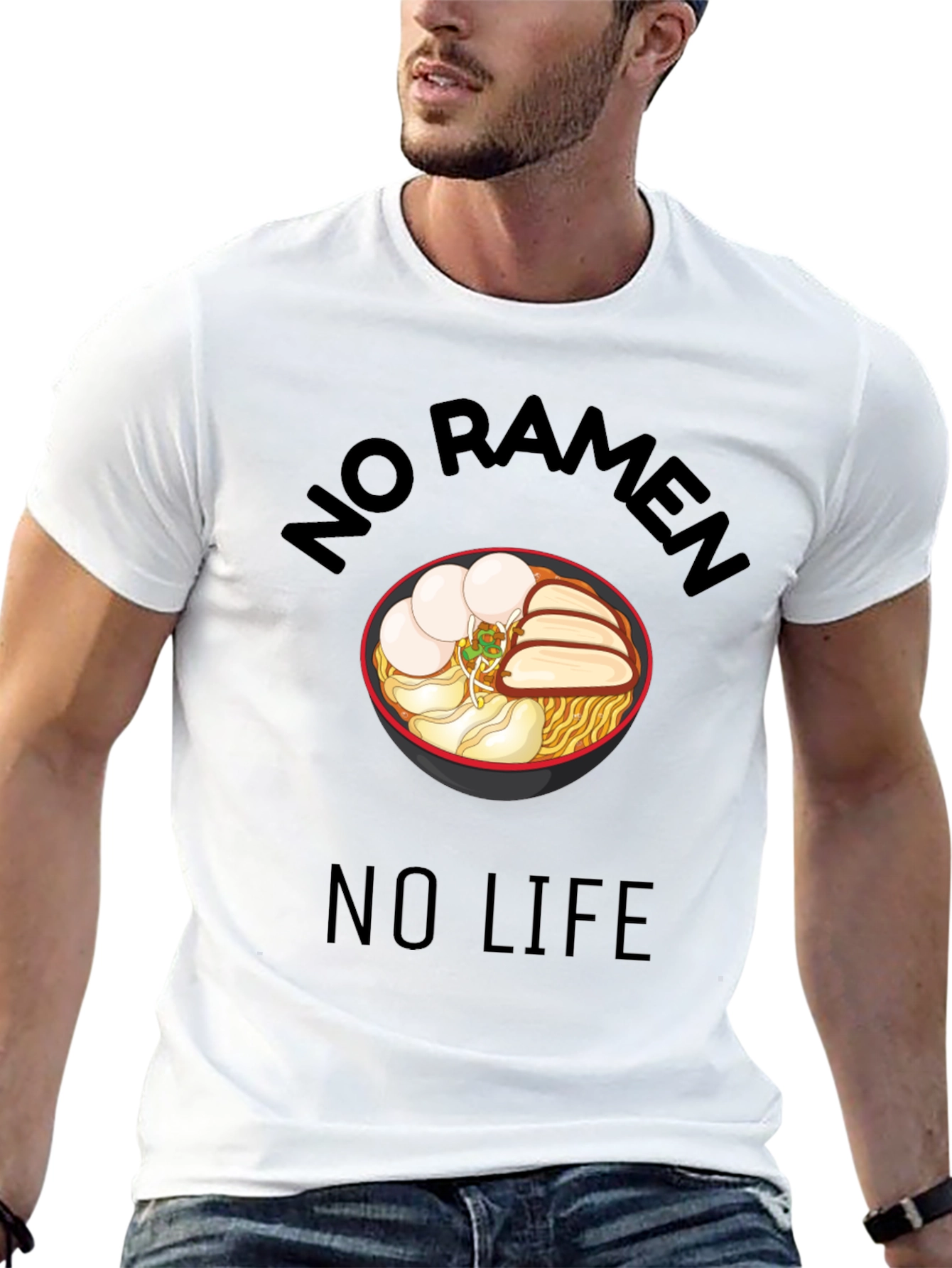 No Ramen No Life Black T-Shirt - Foodie Tee