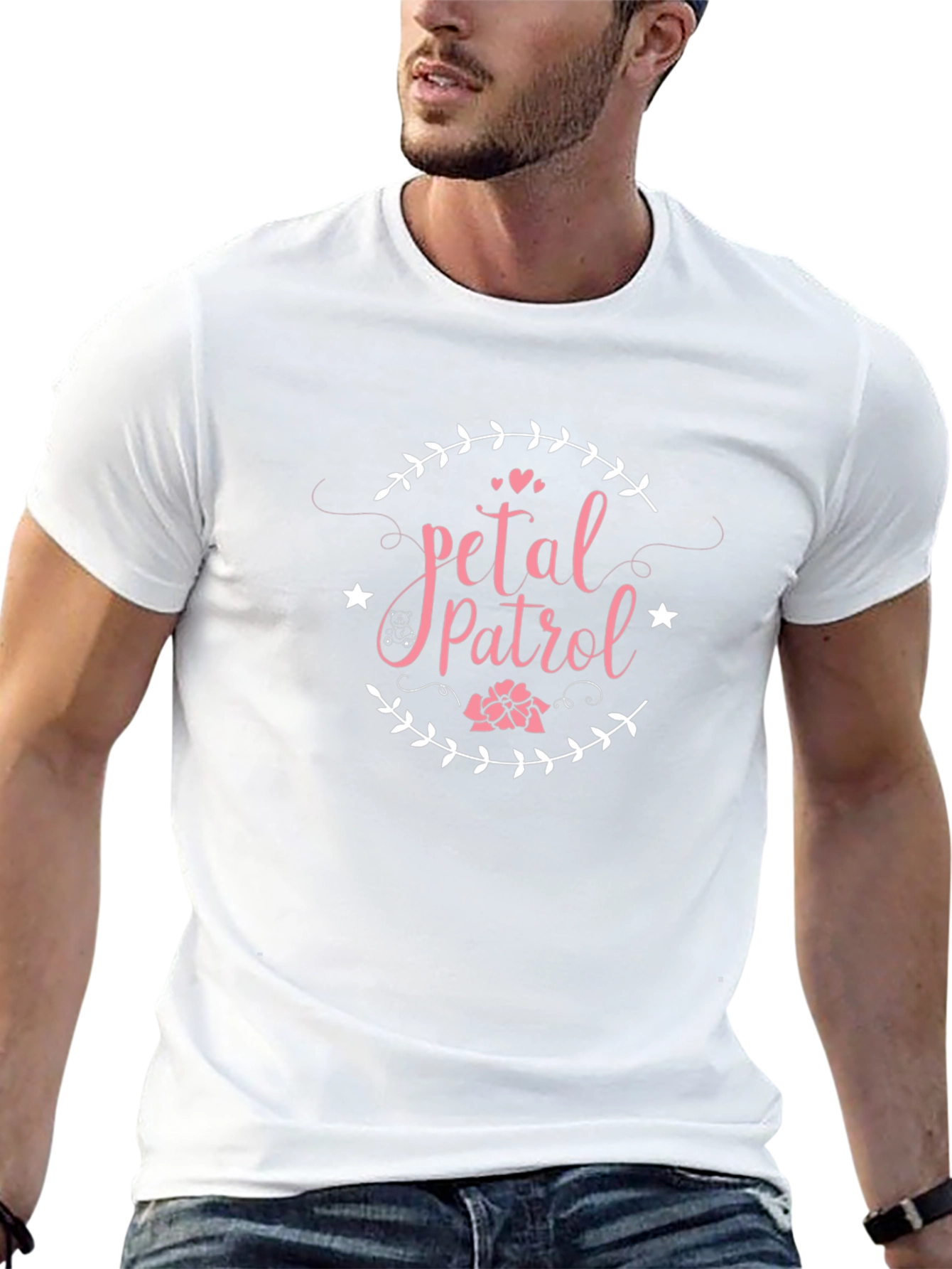 Petal Patrol Graphic Print Crew Neck Tee