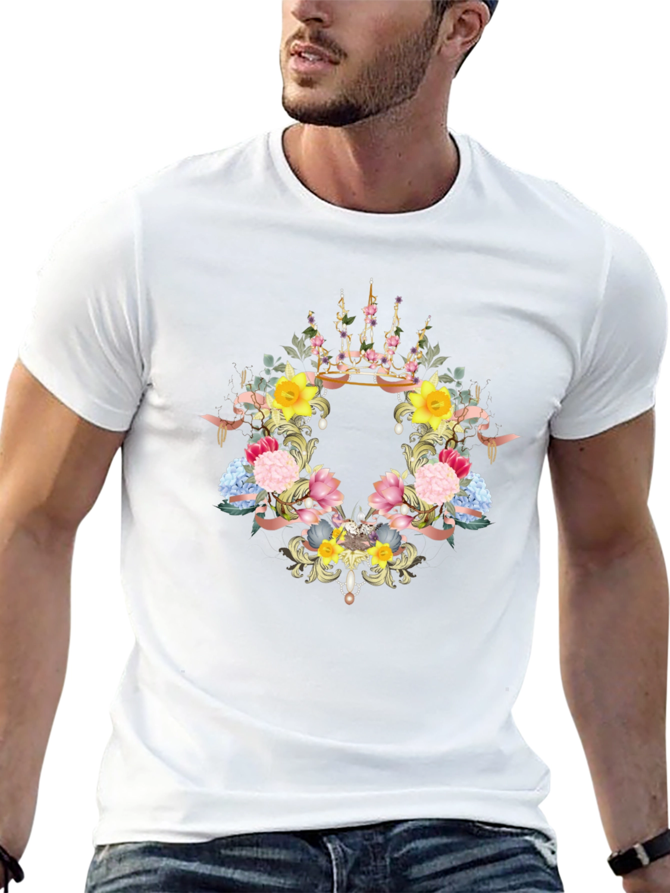 Floral Crown Graphic T-Shirt