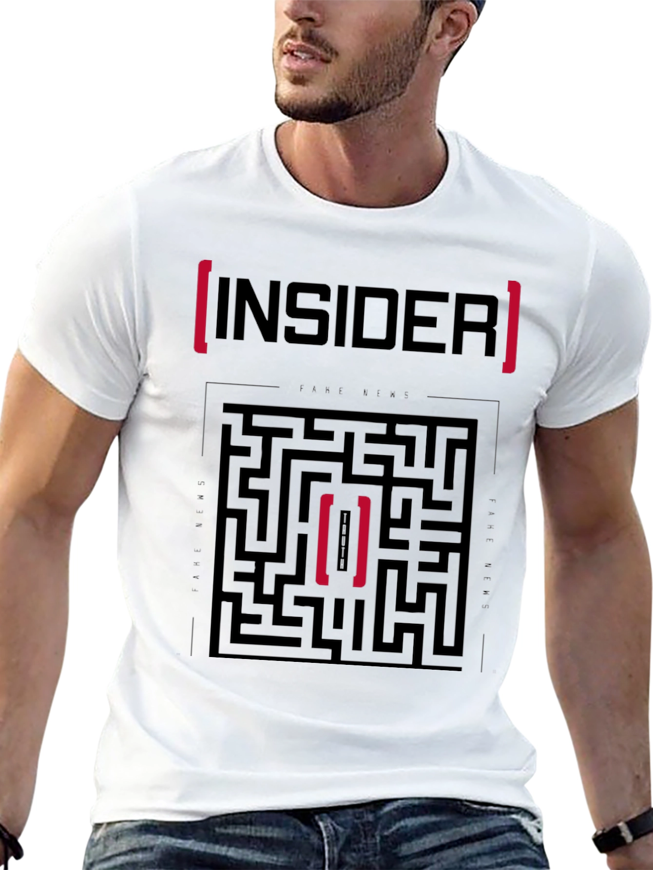 Insider Maze Graphic T-Shirt - Stylish Cotton Tee