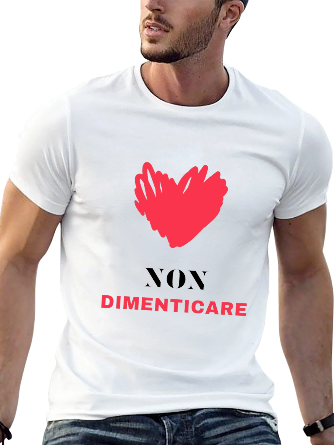 Dont Forget Tee - Heart Graphic Black T-Shirt