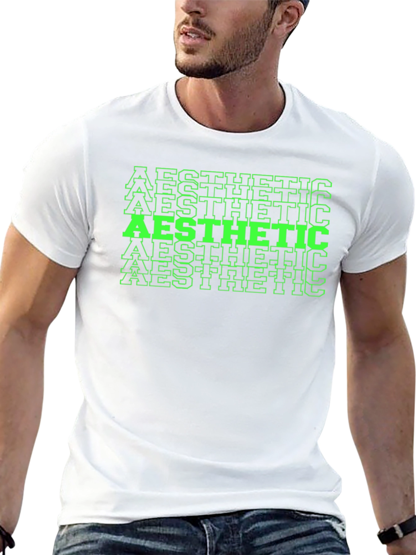 Aesthetic Graphic Print Tee - Black