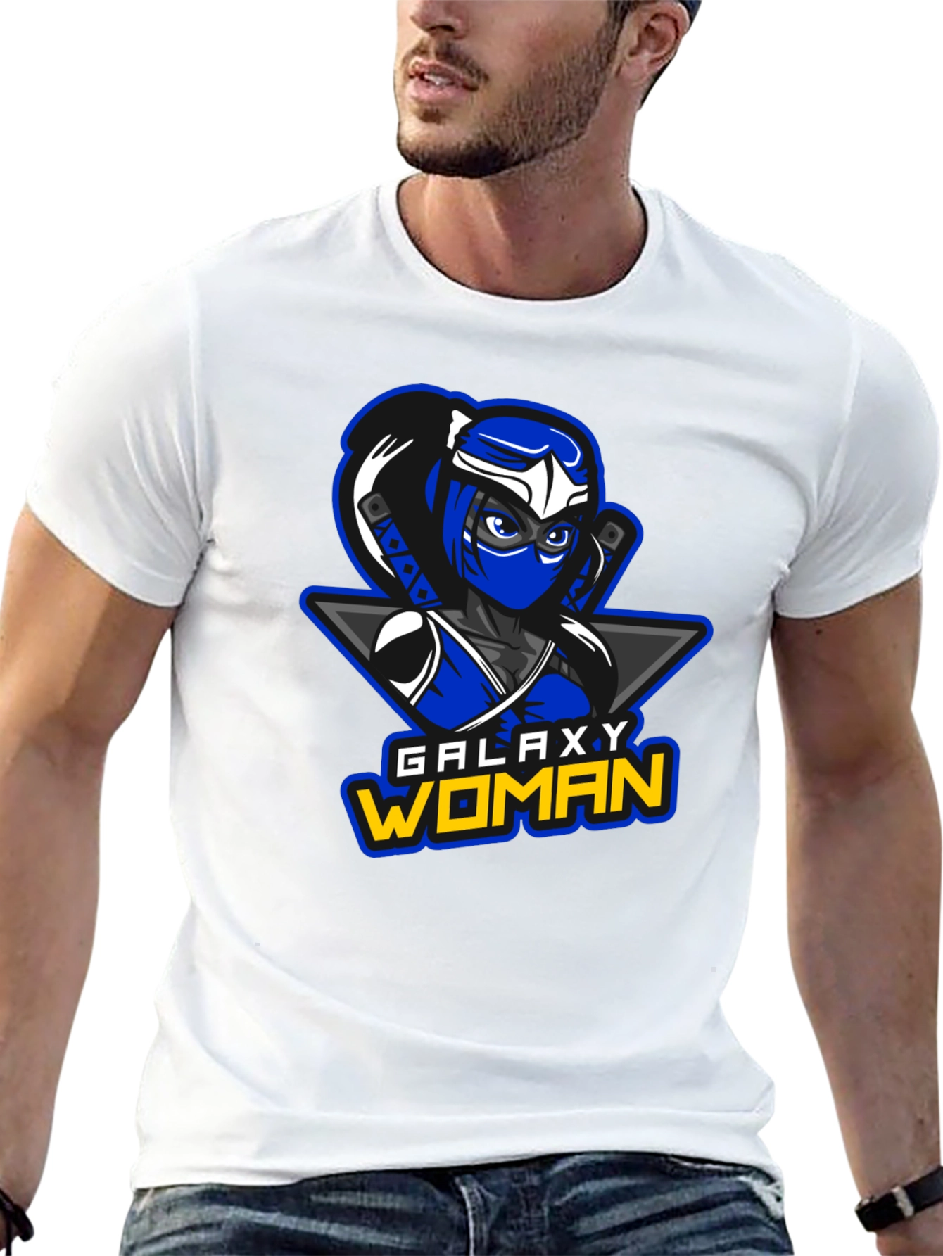Galaxy Woman Ninja Graphic T-Shirt