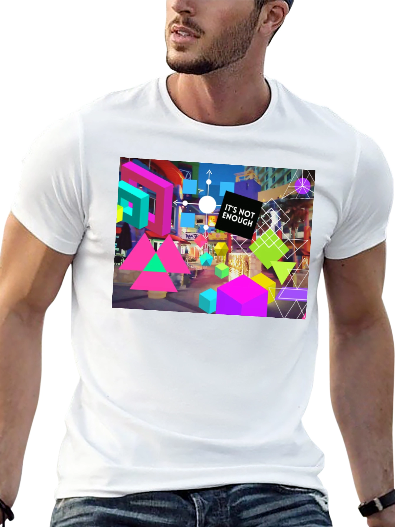Abstract Geometric Graphic T-Shirt