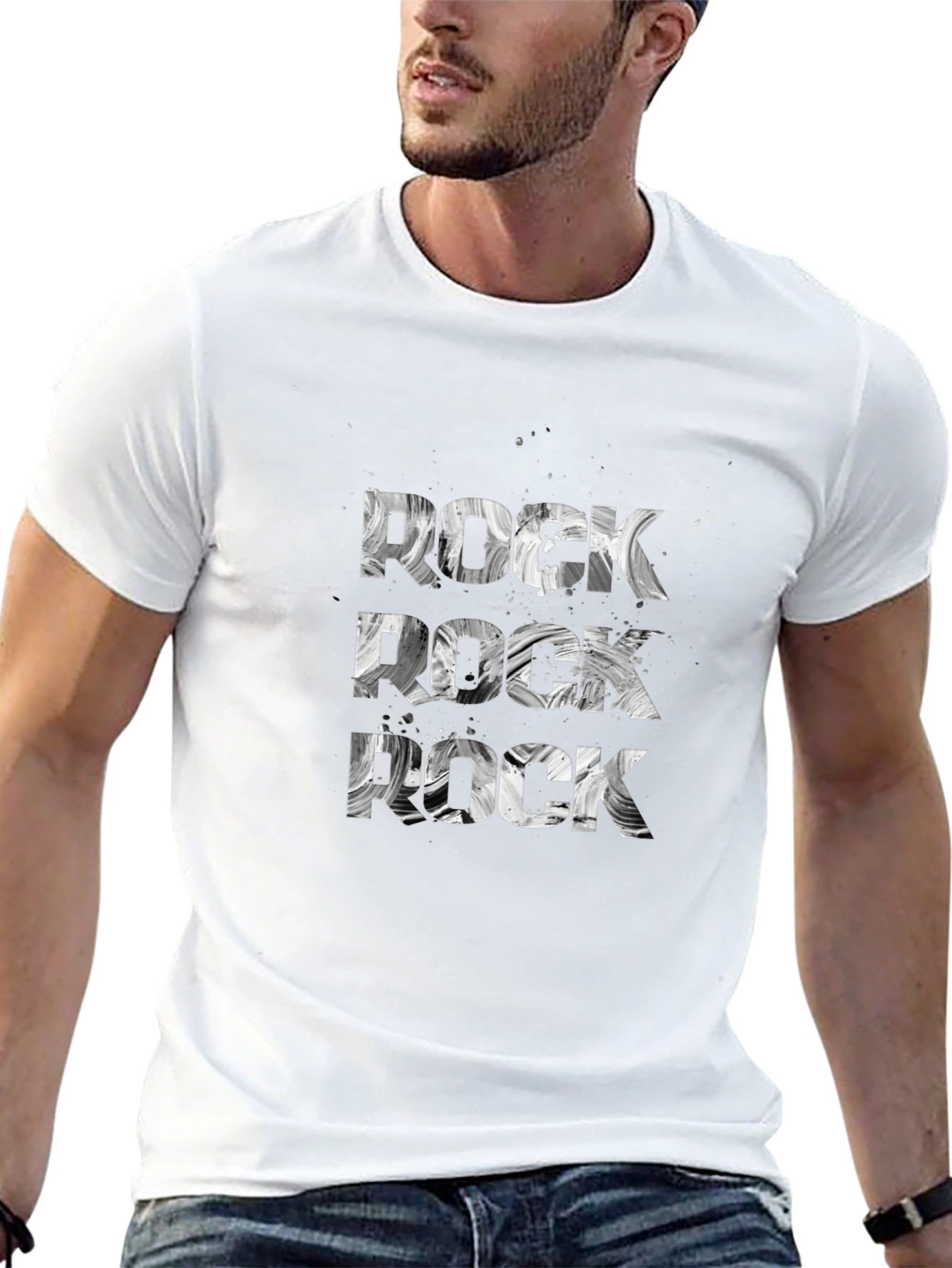 Rock Graphic Tee - Mens Short Sleeve T-Shirt