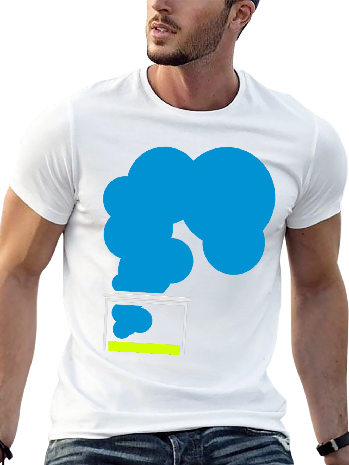 Abstract Cloud in Box Graphic Tee