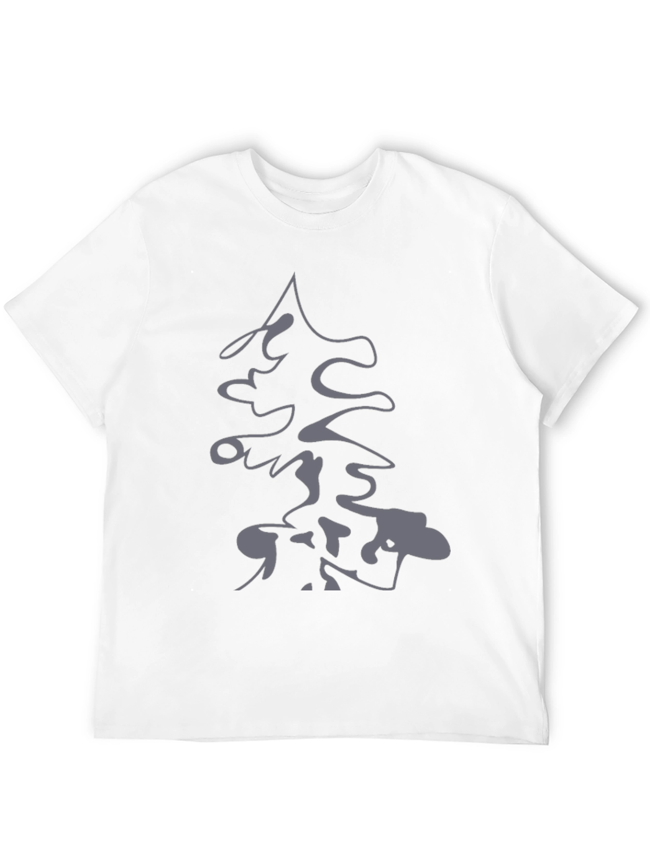 Abstract Tree Graphic Tee - Black Casual Comfort