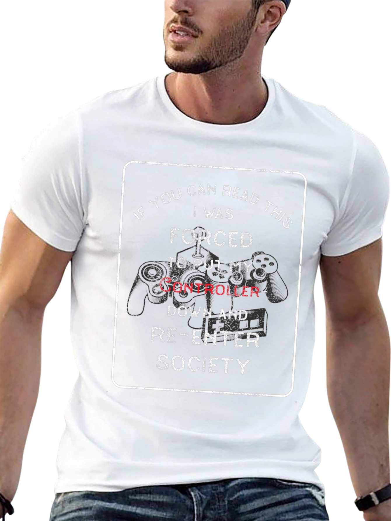 Gamer Forced to Re-Enter Society T-Shirt