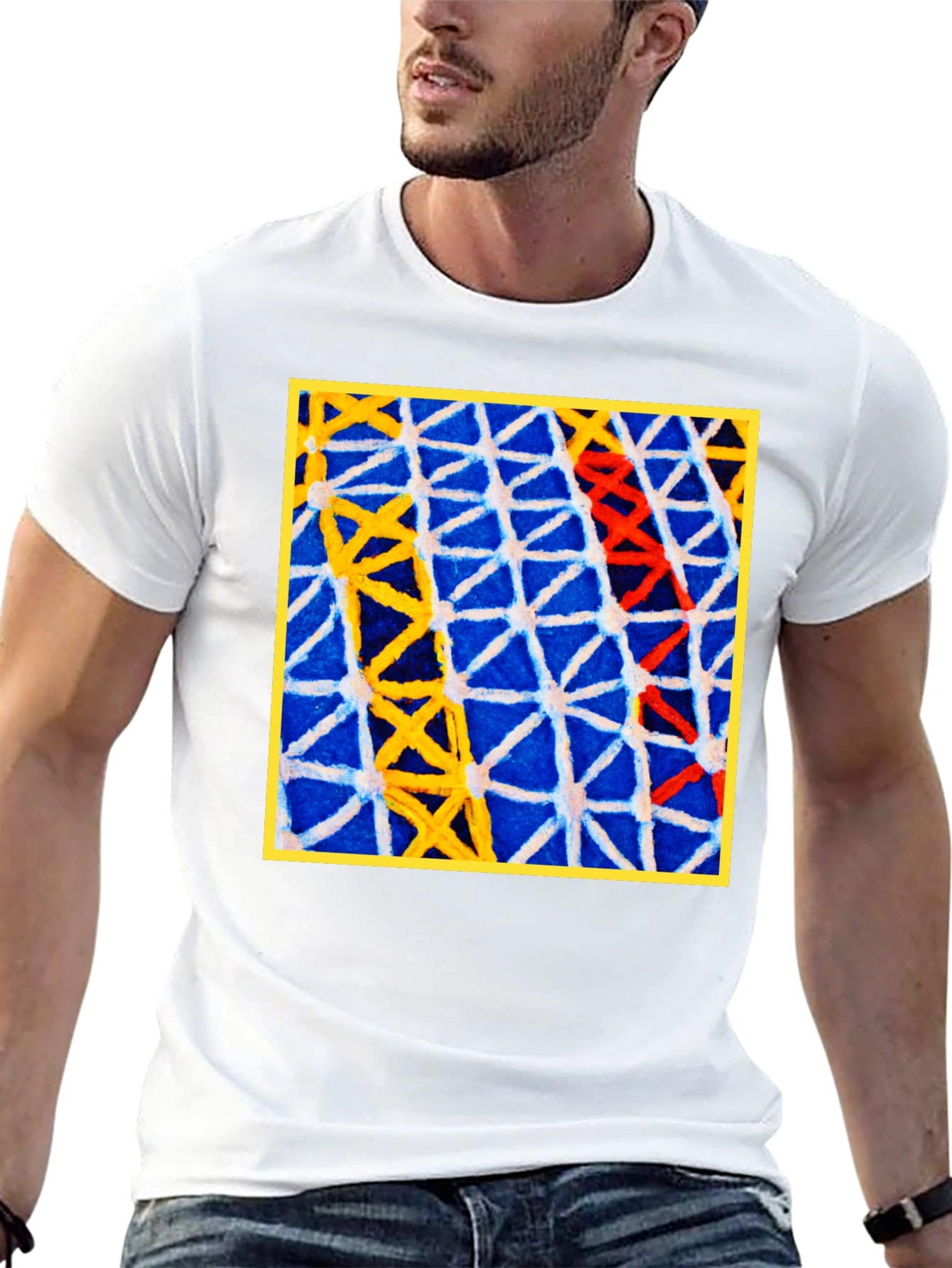 Abstract Geometric Art T-Shirt - Bold Pattern Tee
