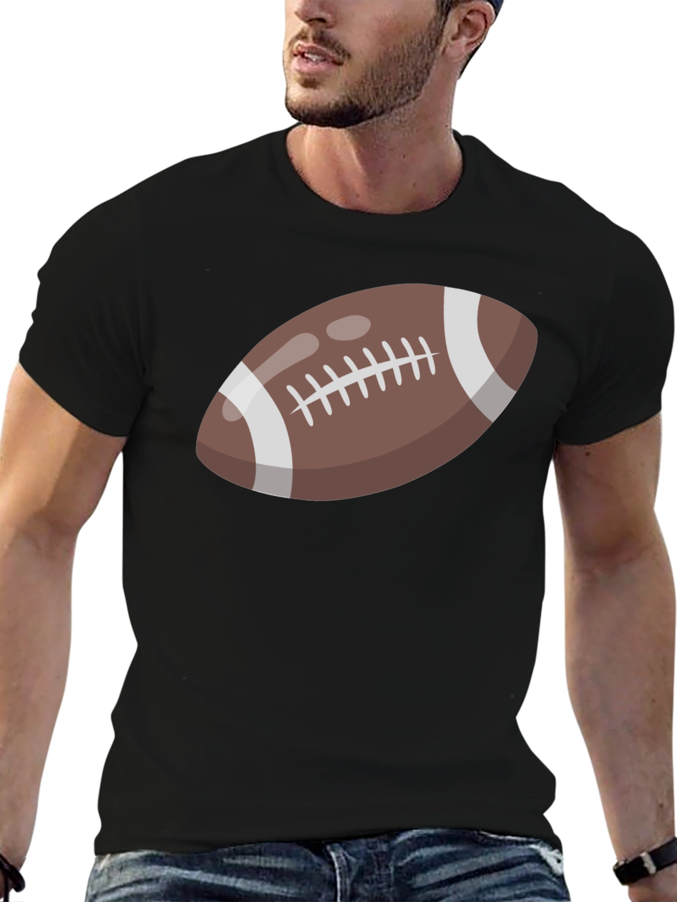 Football Graphic Tee - Casual Sport Shirt