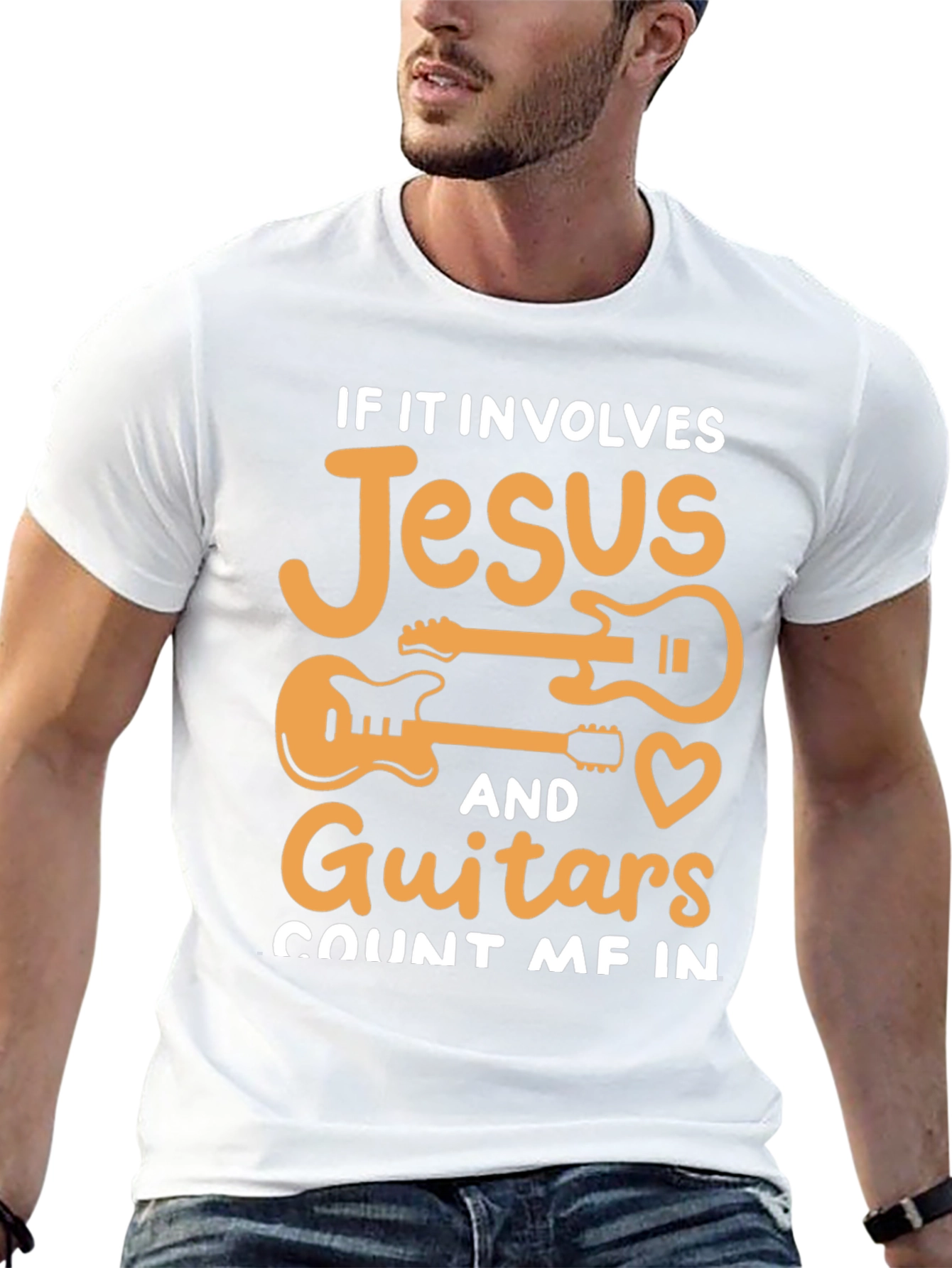 Jesus and Guitars Graphic Tee