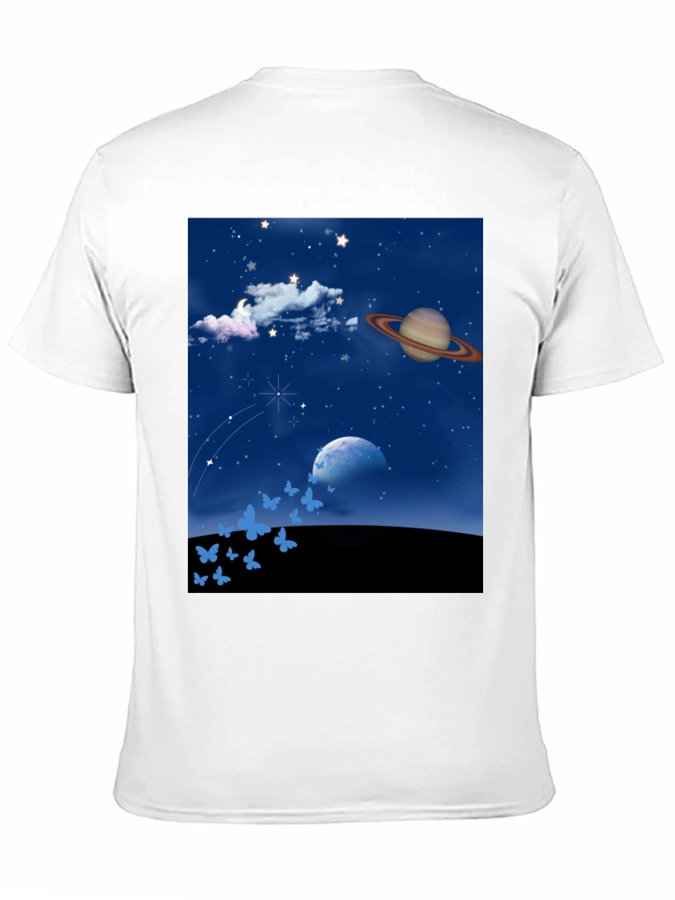 Dreamscape Graphic Tee - Celestial Butterflies Print