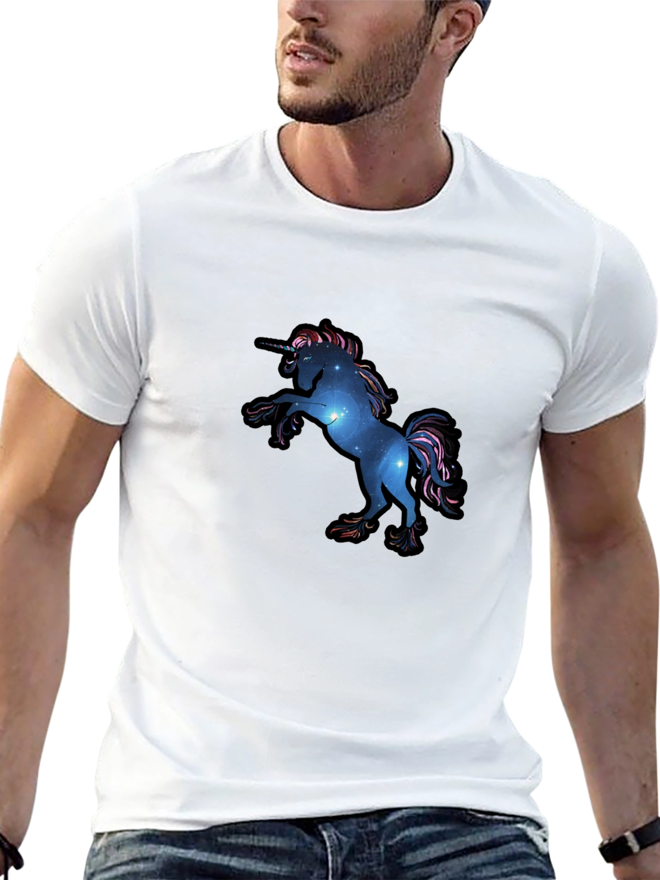 Galaxy Unicorn Black T-Shirt