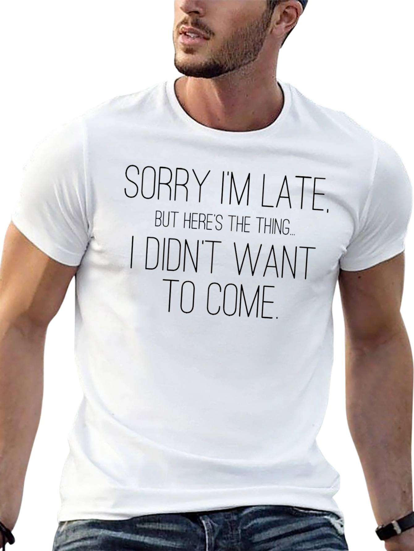 Funny Sorry Im Late Graphic Tee