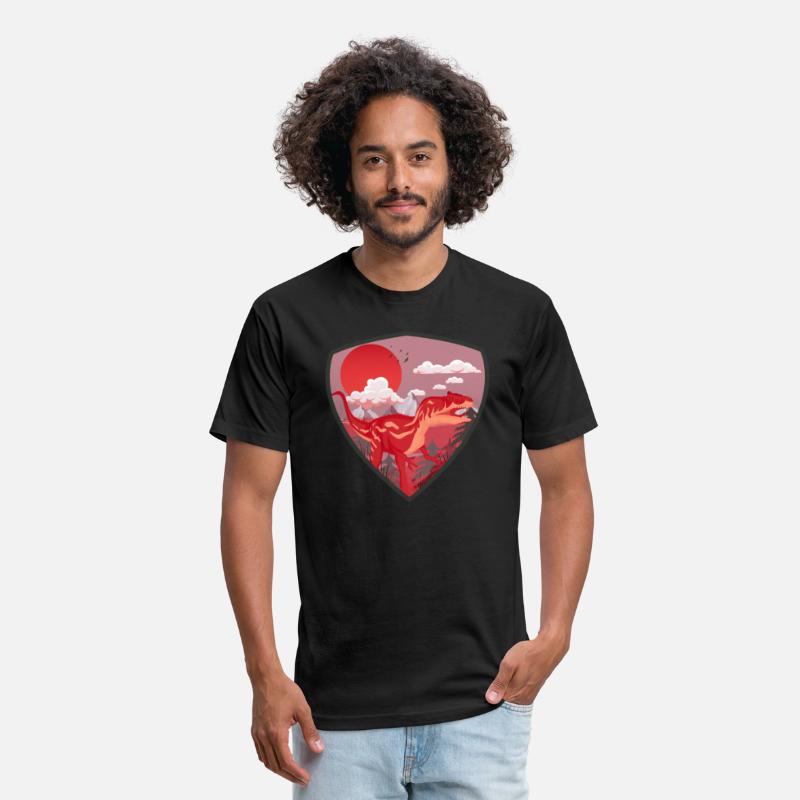 allosaurus dinosaur in mountains