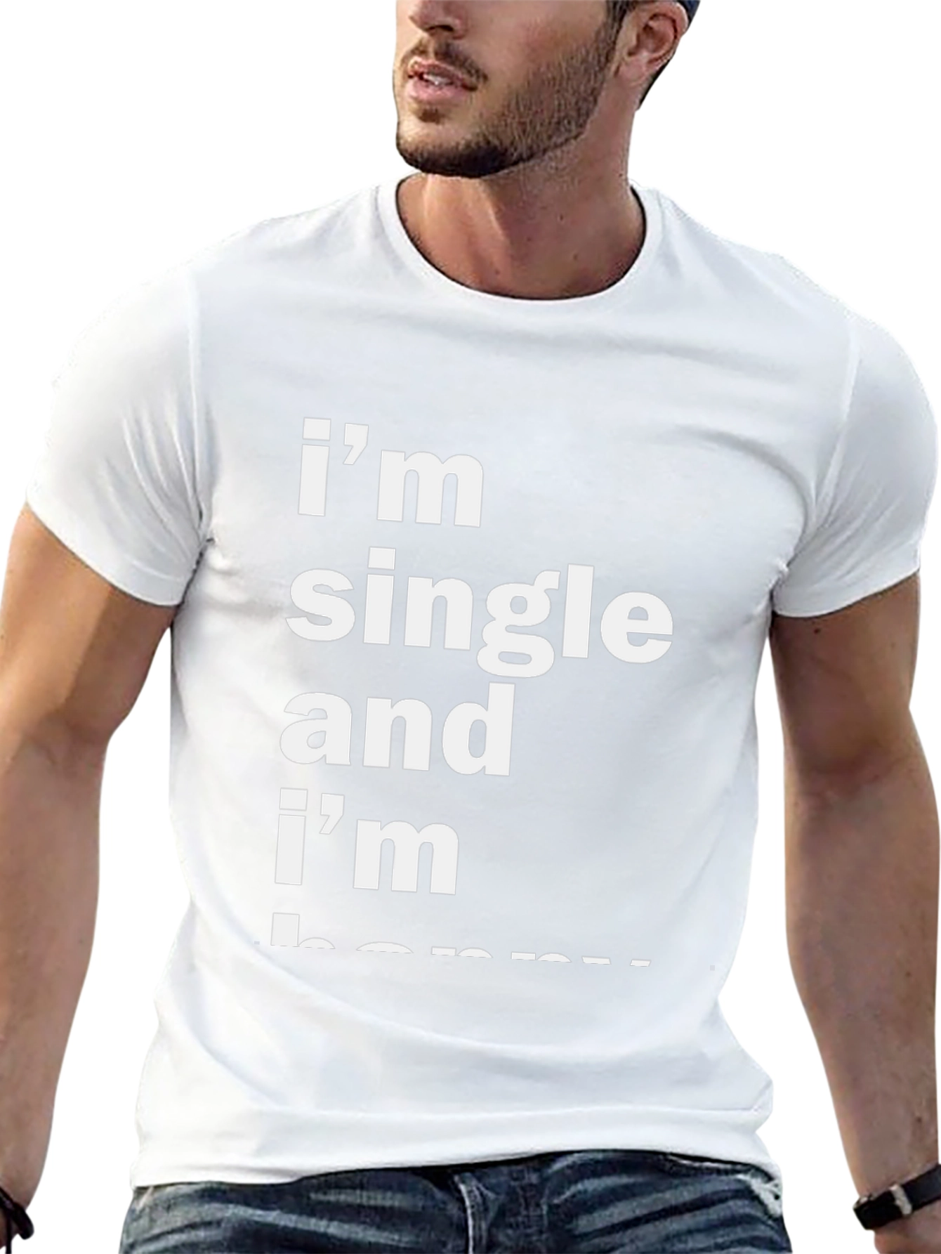 Funny Single and Happy Black T-Shirt
