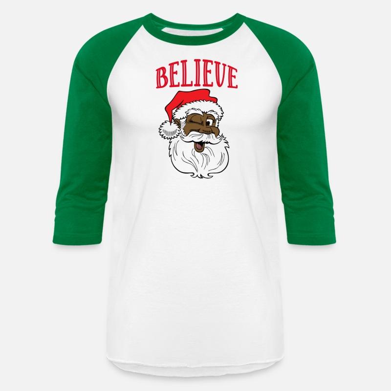 Believe African American Santa Claus Family Xmas