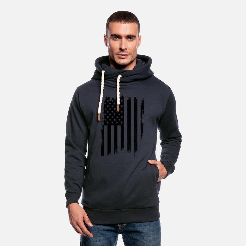 Black Distressed USA Flag. America. American.