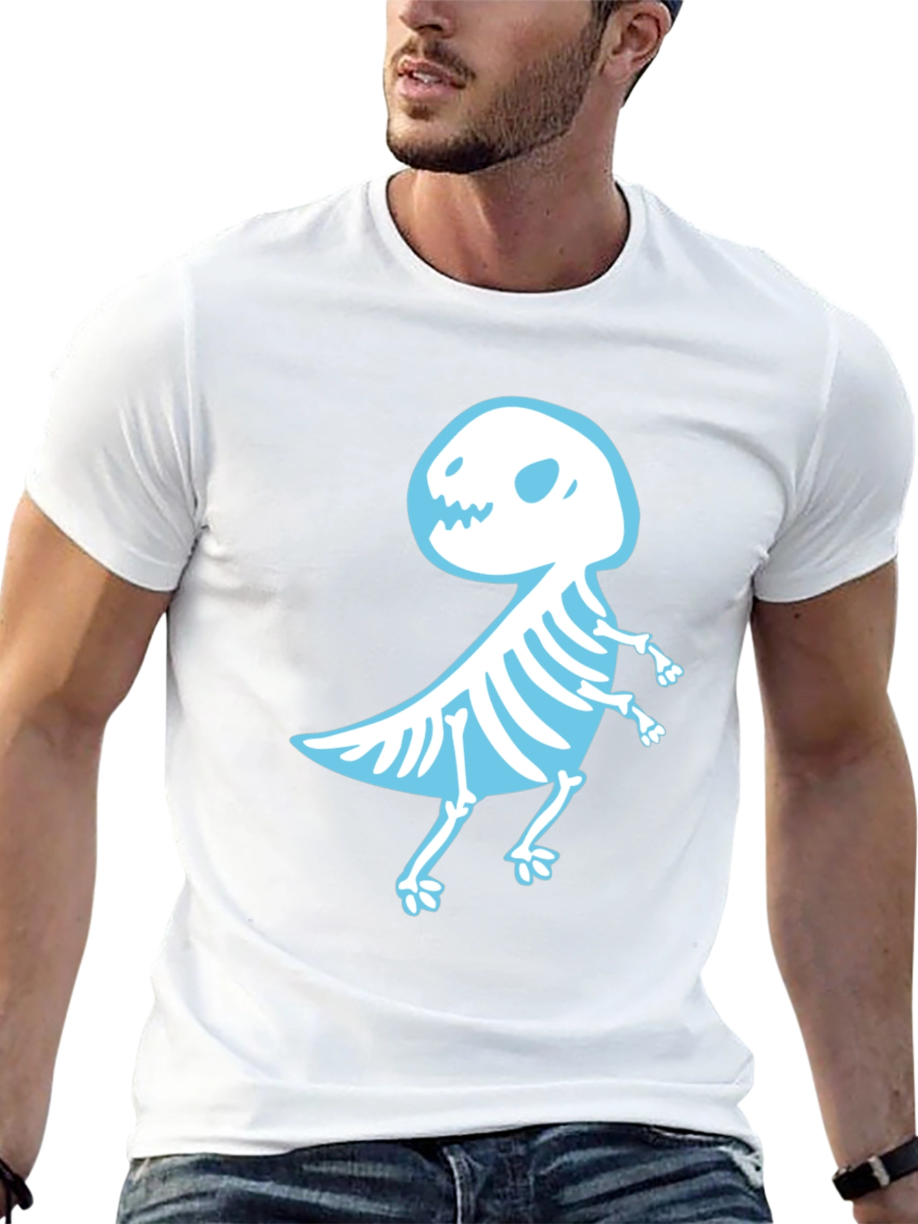 Dino Skeleton Graphic Tee
