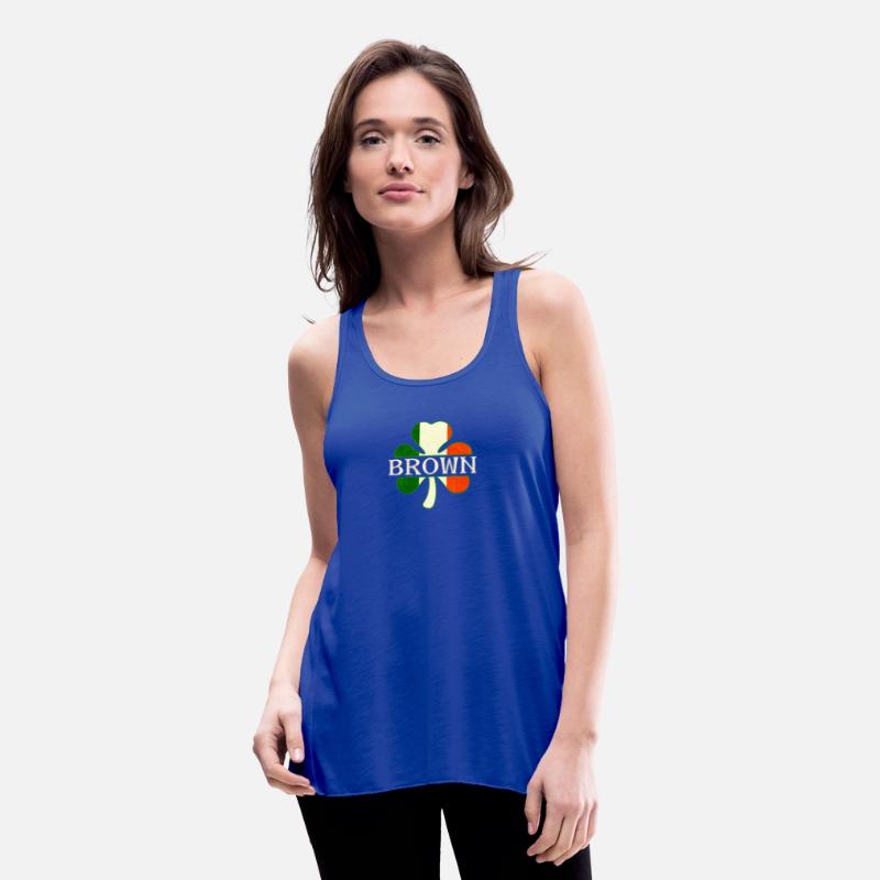 Brown Irish Surname Ireland Flag Shamrock