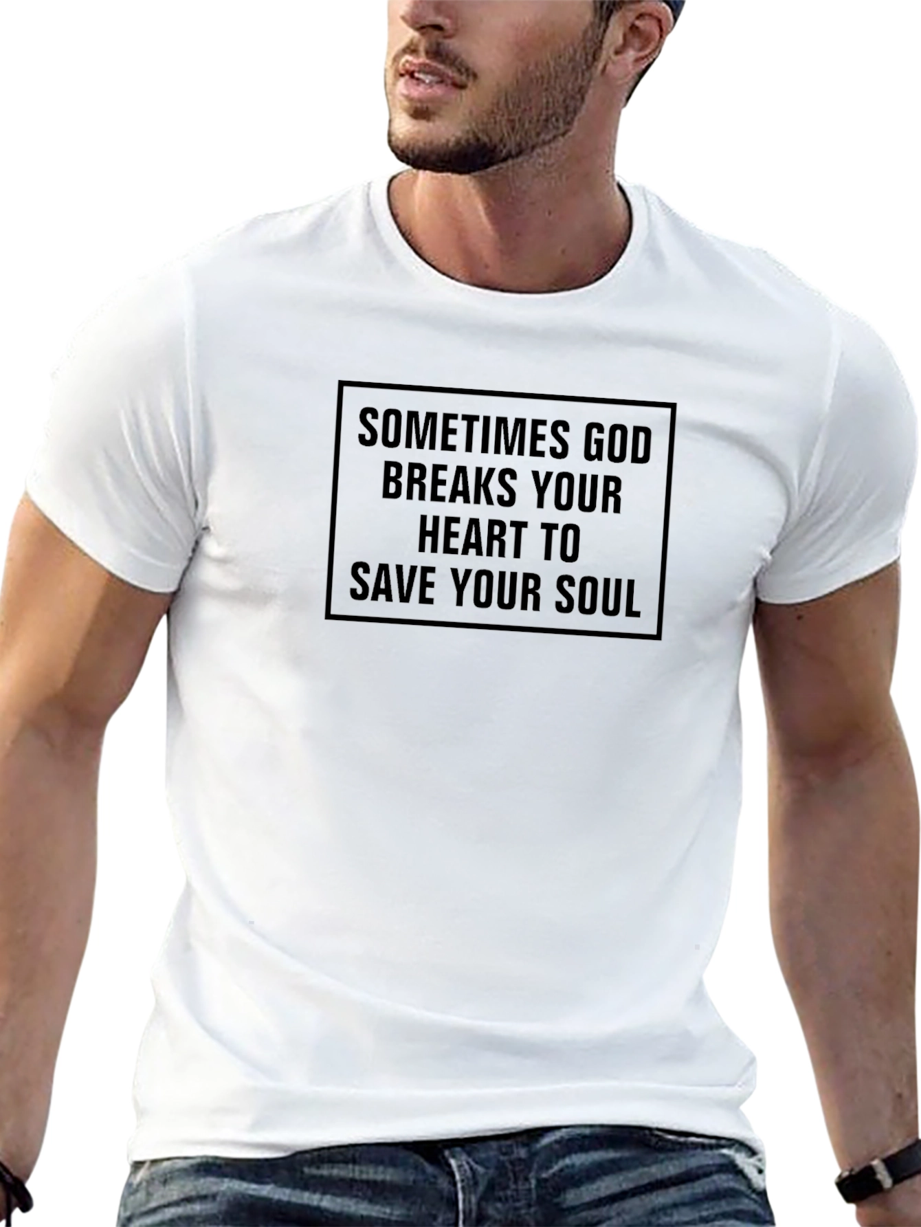 Religious Graphic Tee: Sometimes God Breaks Your Heart