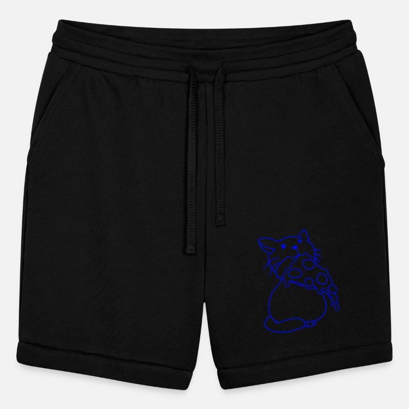 Cat Eats Yummy Salami Pizza Hunger Fast Food Mouth