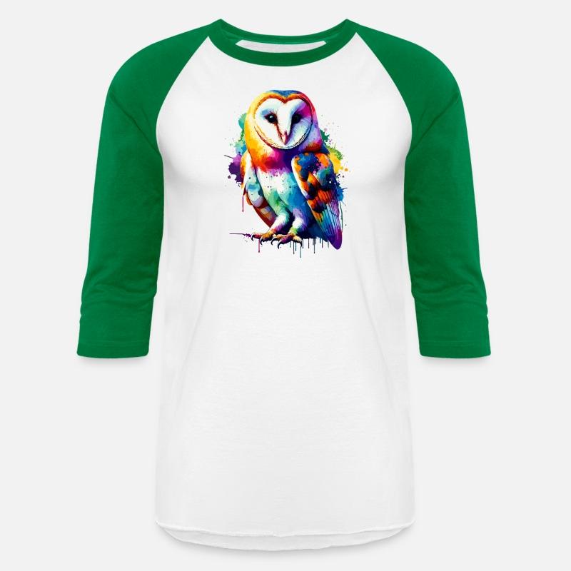 Colorful Splash Art Barn Owl Owls