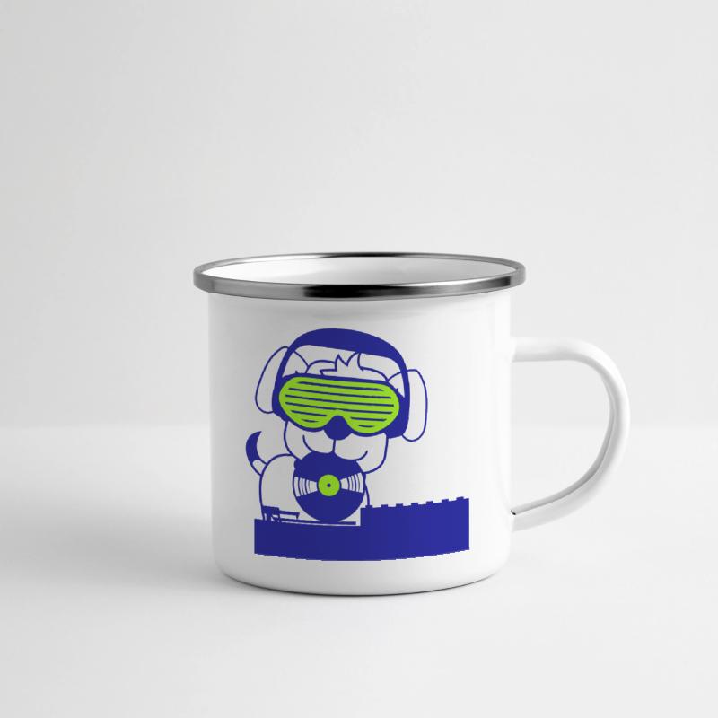 Cool DJ Dog Pet Animal Music Record Mixing Party