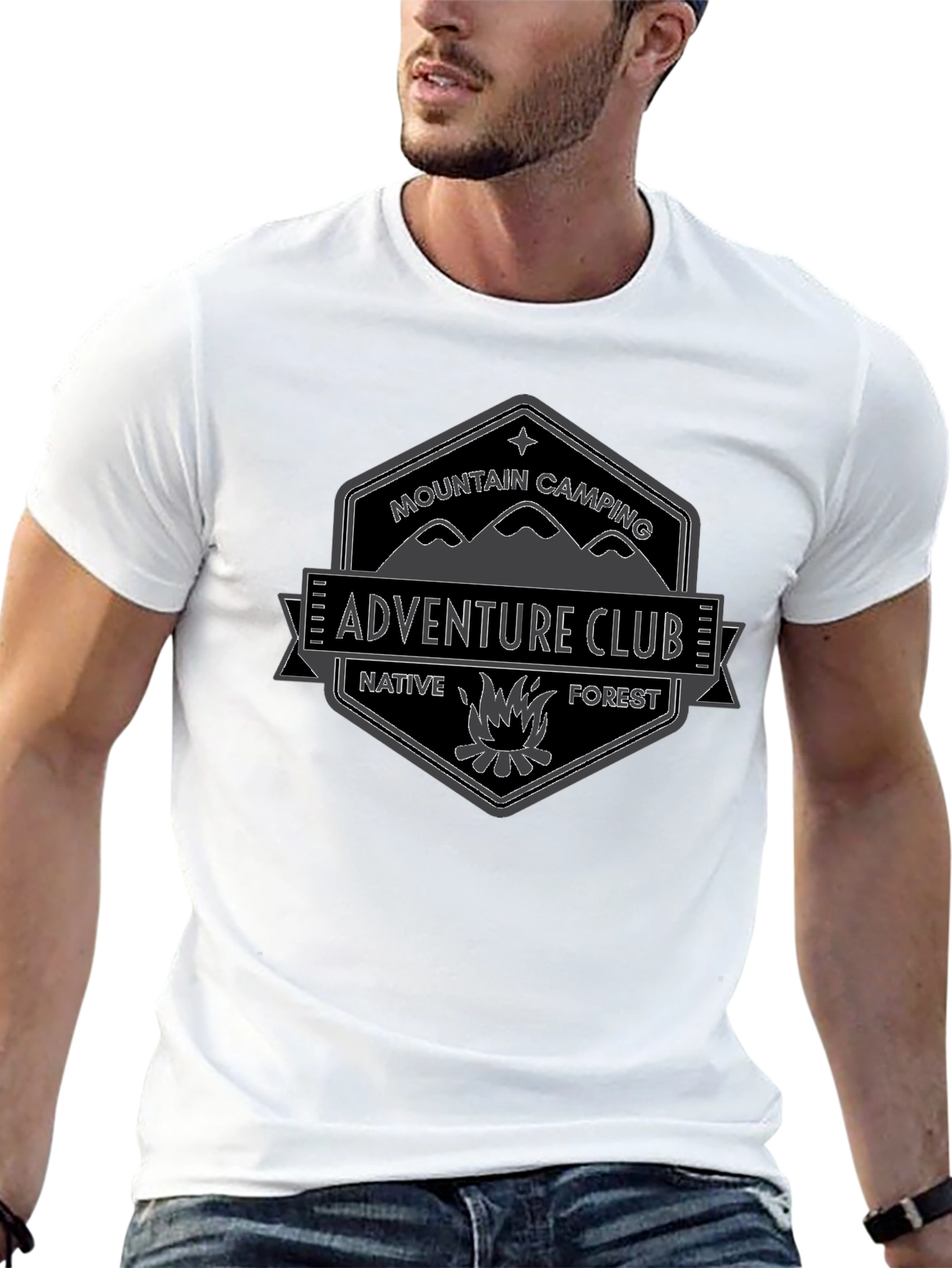 Adventure Club Graphic Tee - Mountain Camping T-Shirt
