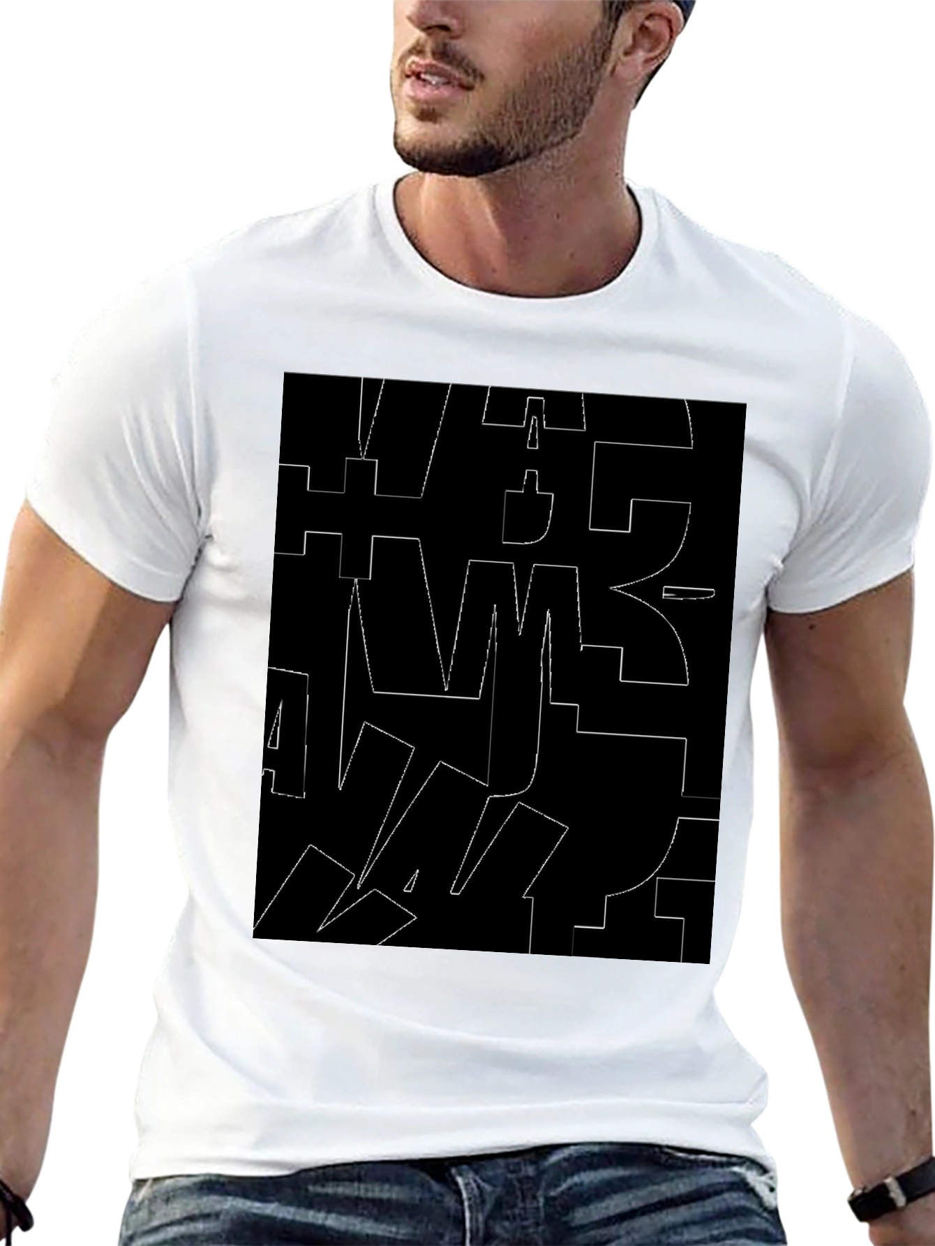 Abstract Black T-Shirt