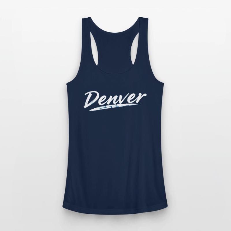 Denver Logo - Elegant White and Blue Script
