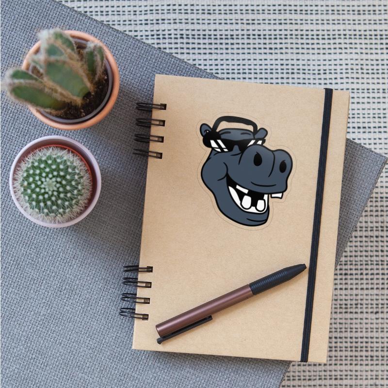 DJ Funny Laughing Hippo Sunglasses Music Face Fun