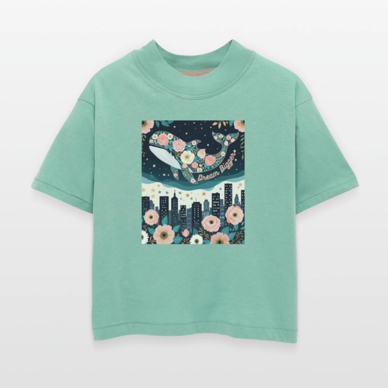 Dream Bigger Whale T-Shirt – Floral Whale Floating