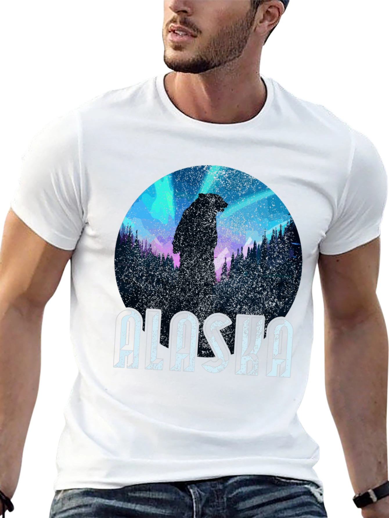 Alaska Bear Aurora T-Shirt