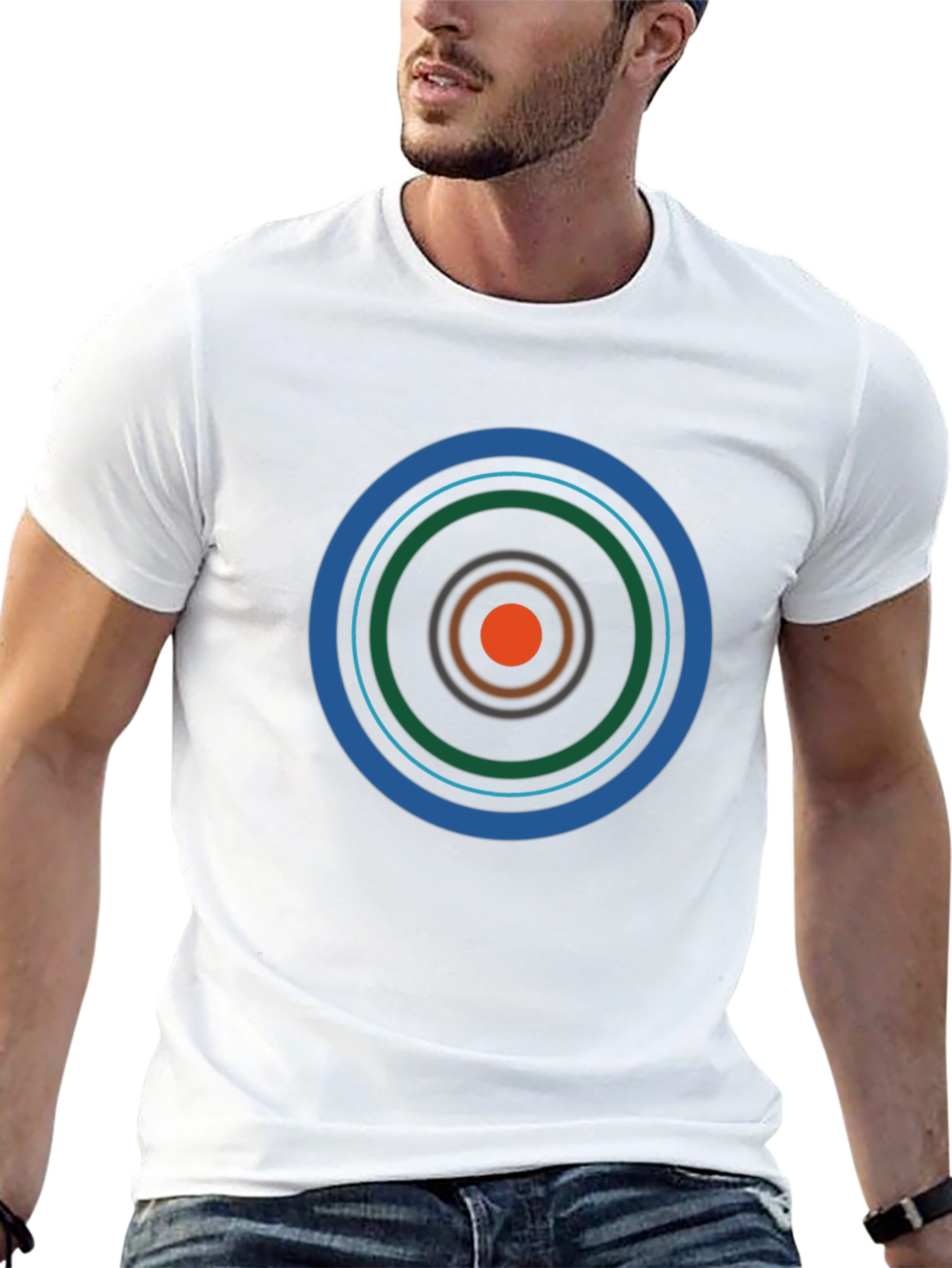 Geometric Target T-Shirt - Modern Graphic Tee